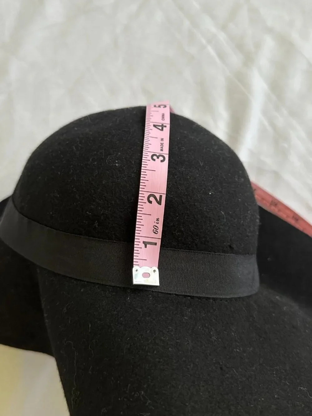 Black Felt Wide Brim Floppy Hat Women's Classic Ribbon Fedora Boho